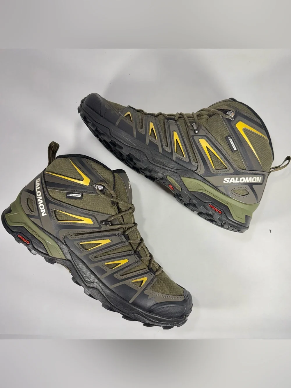 Salomon X Ultra Pioneer Men’s 9.5 Trail Hiking Waterproof Shoes Green Black Gray